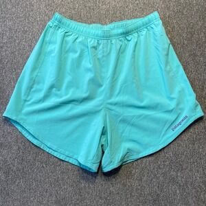 Patagonia Women's Trailfarer Running Shorts Small Turquoise Activewear Pockets